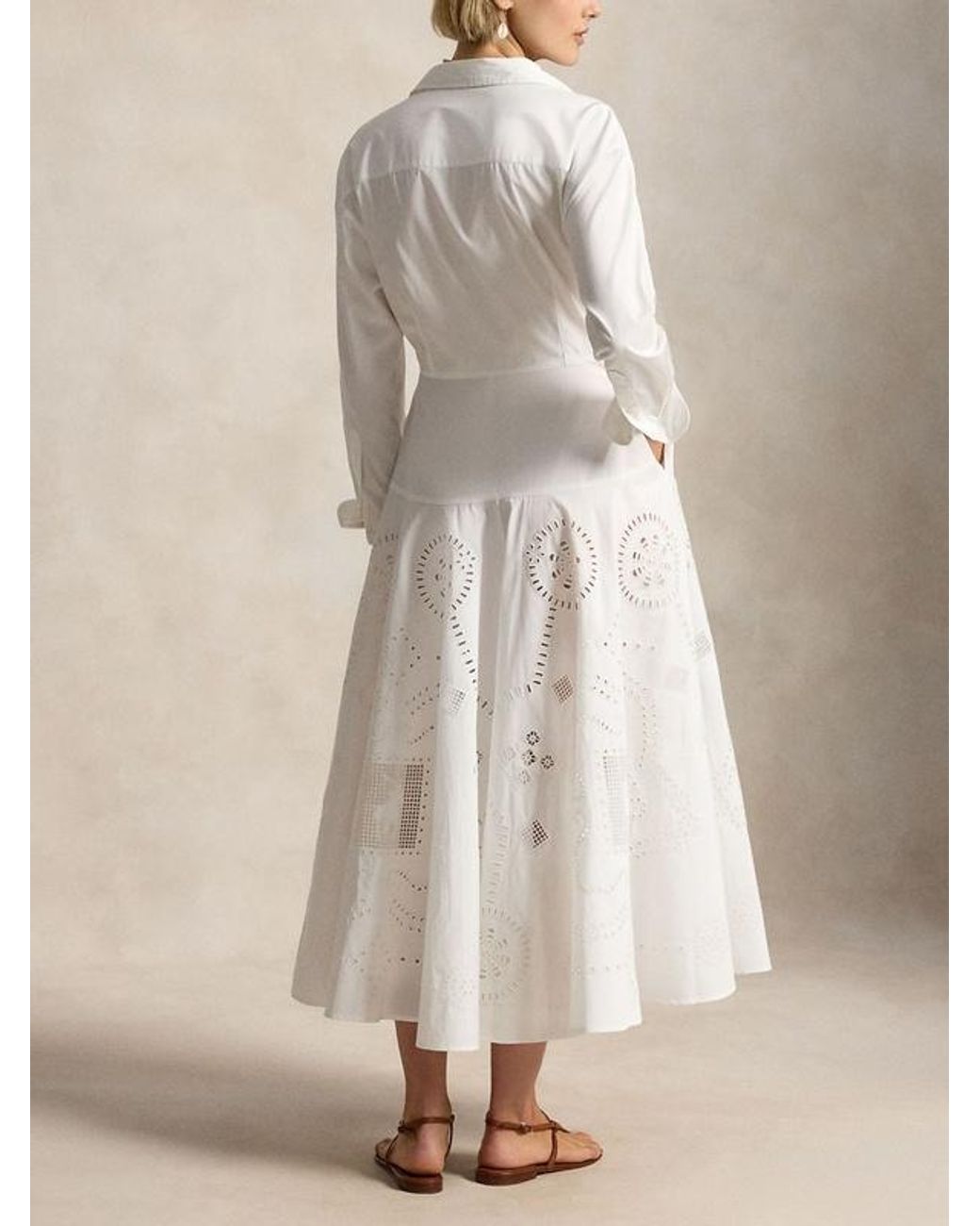 Polo Ralph Lauren White Broderie Shirt Dress
