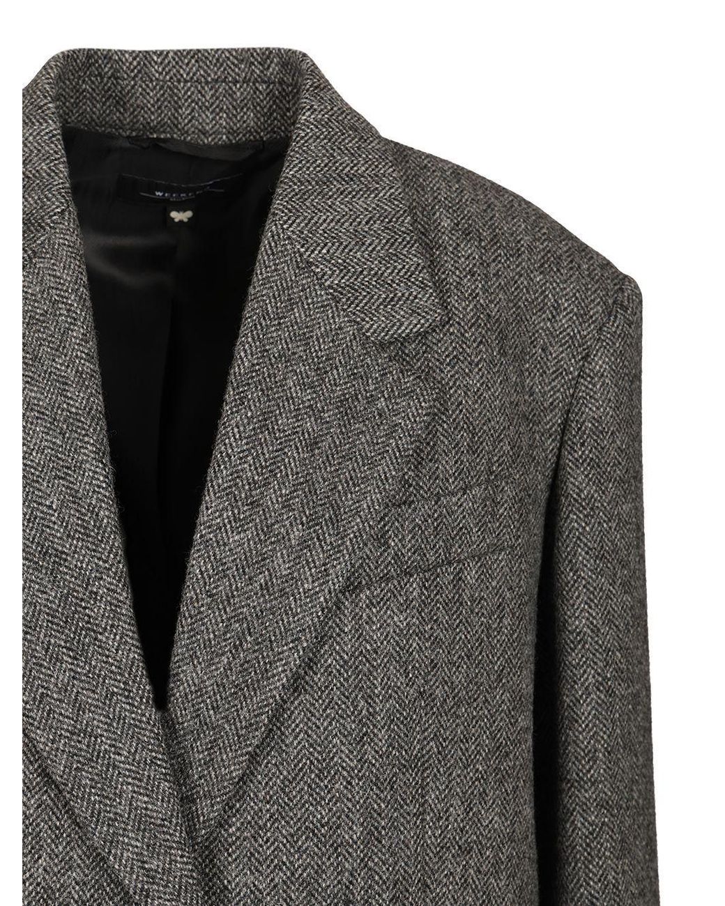 Weekend by Maxmara Gray Single-Breasted Tailored Blazer