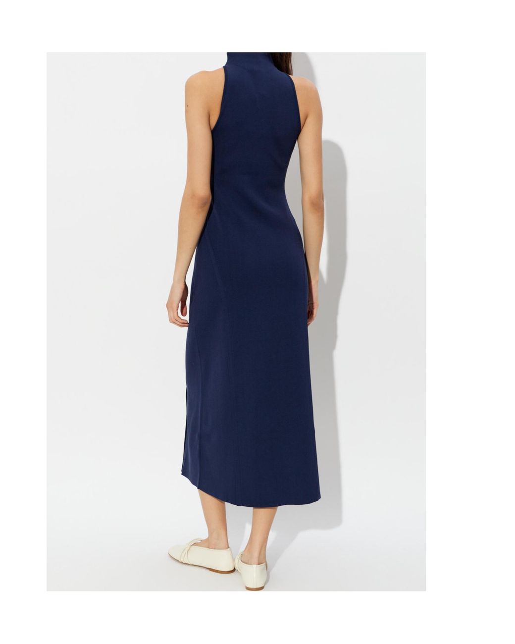 Cult Gaia Blue Keller Halterneck Midi Dress
