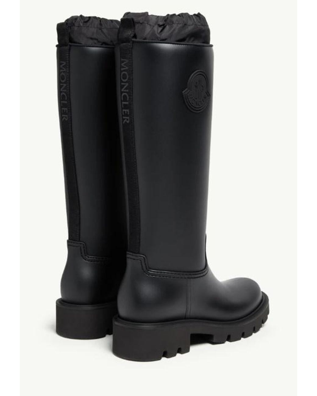 Moncler Black Kickstream High Rain Boots