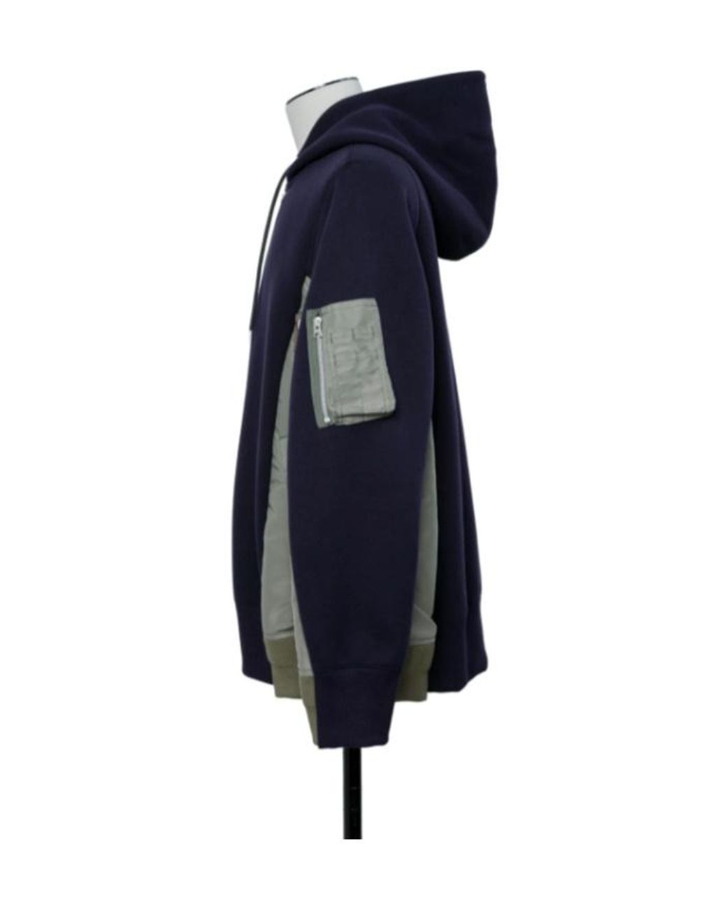 Sacai Blue Sponge Sweat Twill Hoodie for men