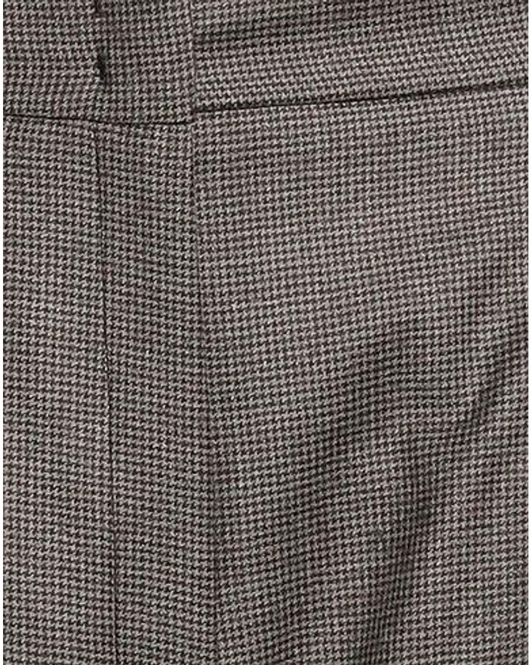 Weekend by Maxmara Gray Loose Checked Trousers