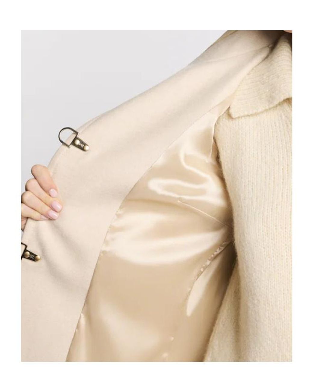 Fay Natural Virginia Wool Blend Coat
