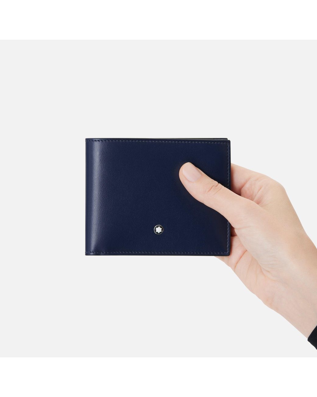 Montblanc Blue Logo Plaque Bi-Fold Wallet for men