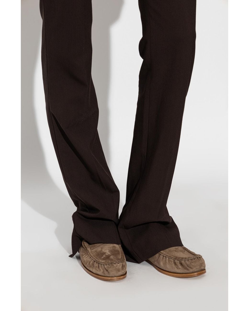 Max Mara Brown Round-Toe Loafers