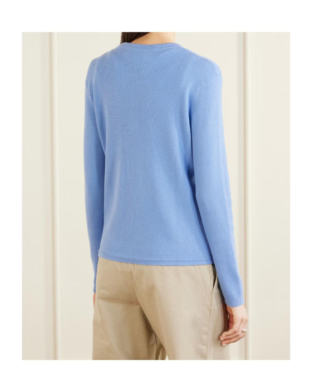 Lisa Yang Blue Long-Sleeved Knitted Cardigan