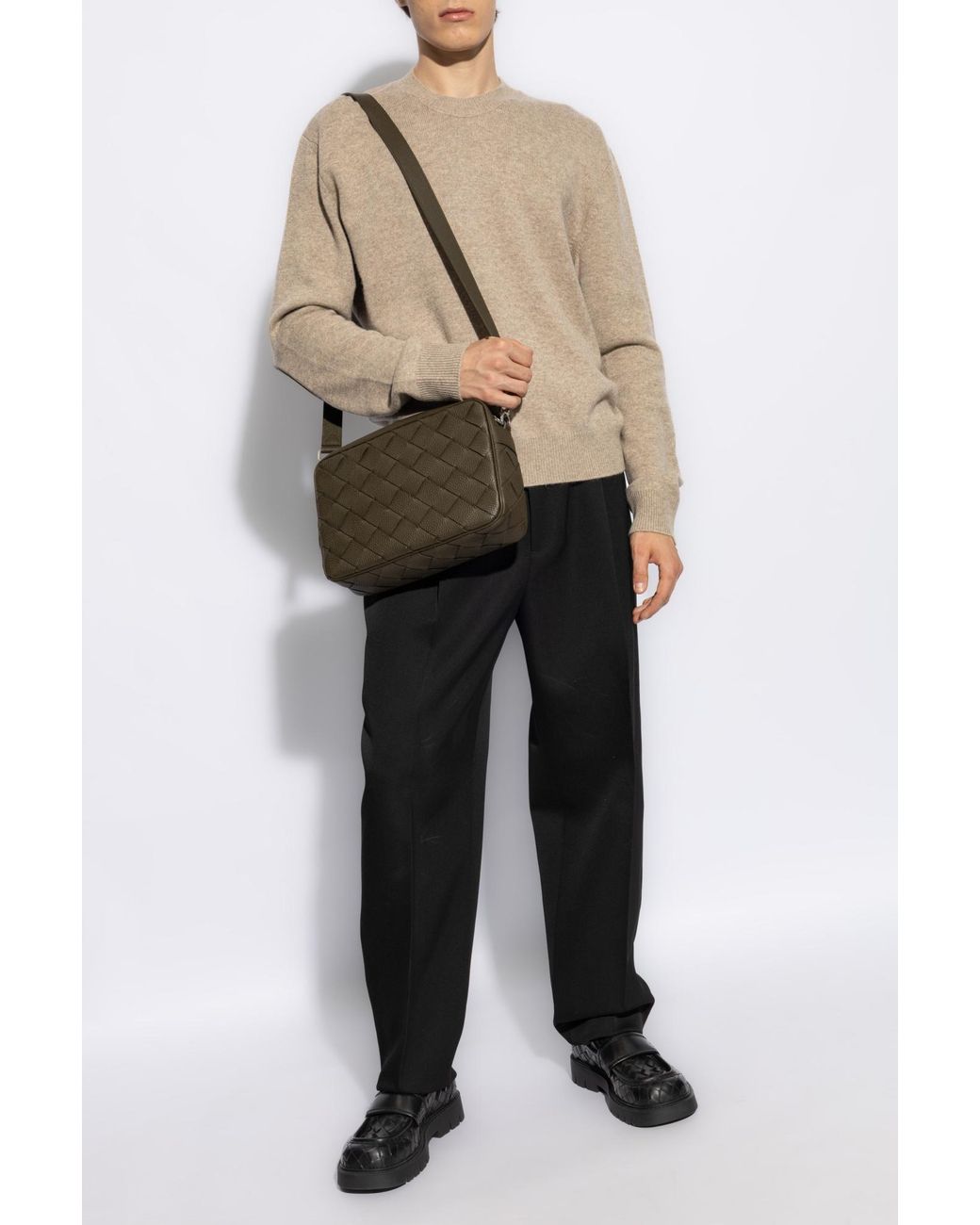 Bottega Veneta Natural Crewneck Knitted Jumper for men