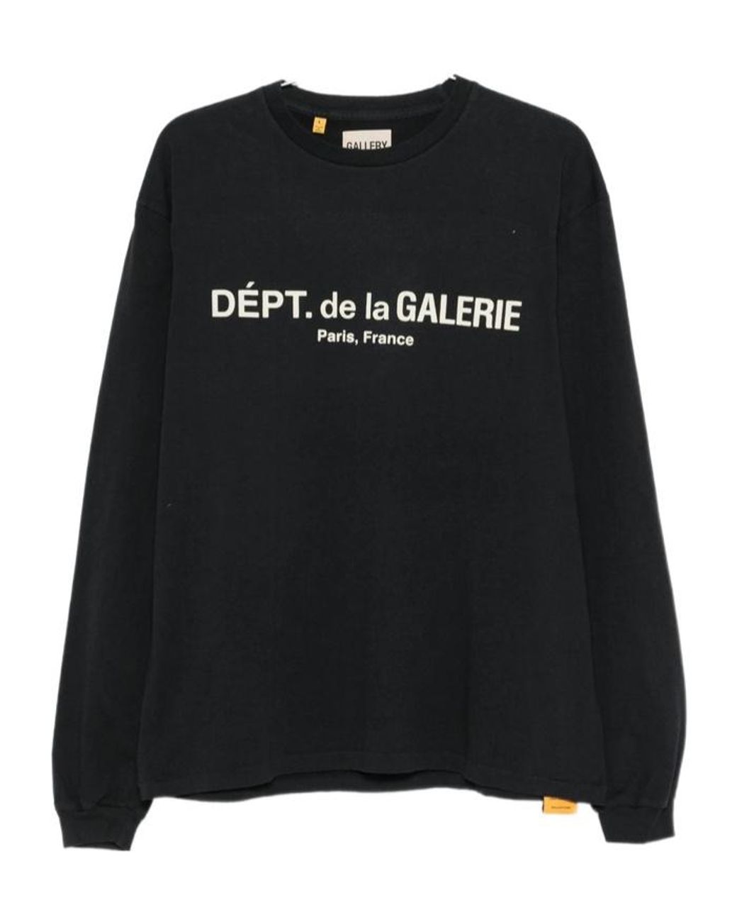 GALLERY DEPT. Black French Logo Lux Long-Sleeved T-Shirt for men
