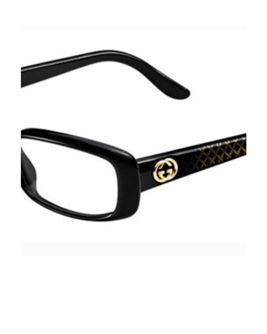 Gucci White Logo Detail Flat Lens