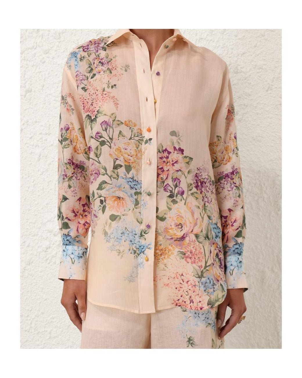 Zimmermann White Halliday Relaxed Shirt