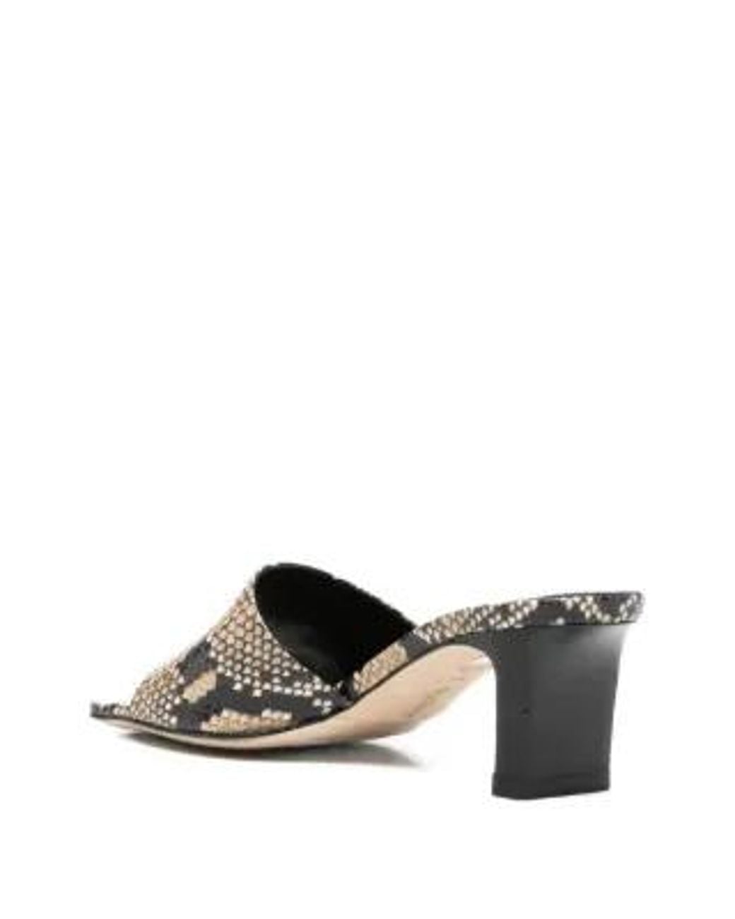 Aeyde Multicolor Jessie Snakeskin-Print Sandals
