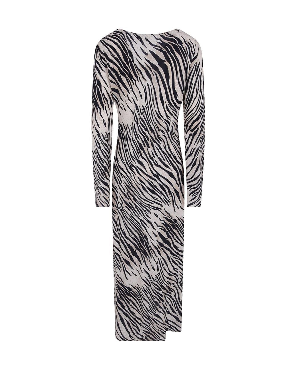 Rixo Gray Long-Sleeved Dress