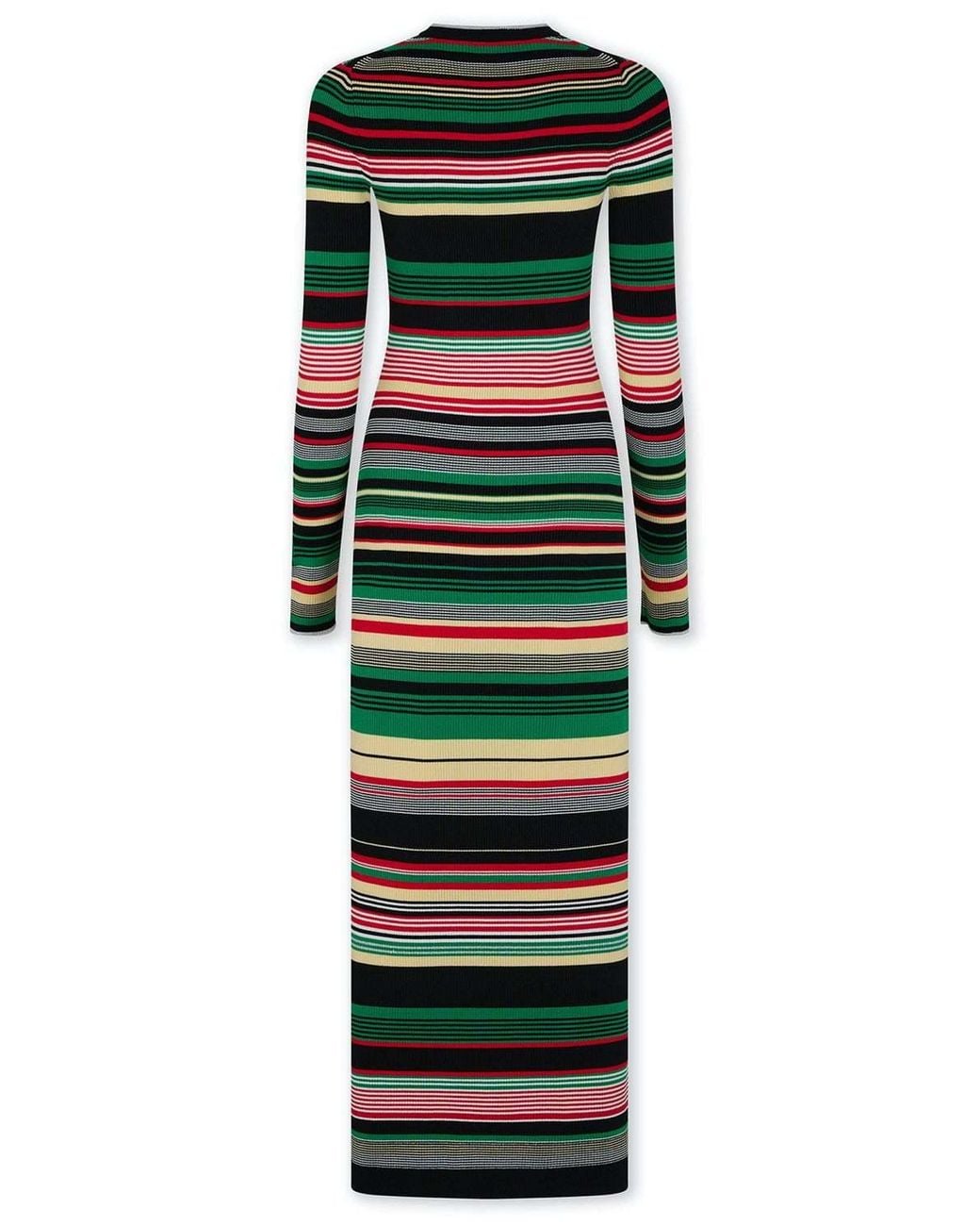 Rabanne Green Striped Dress