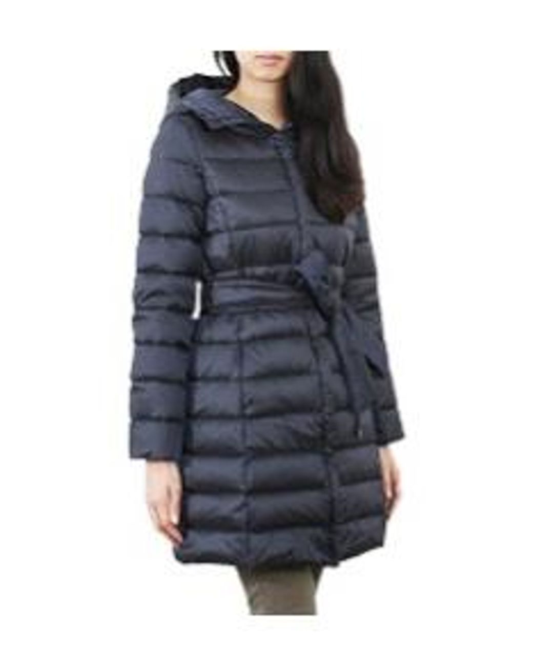 Weekend by Maxmara Blue Hooded Quilted Down Jacket