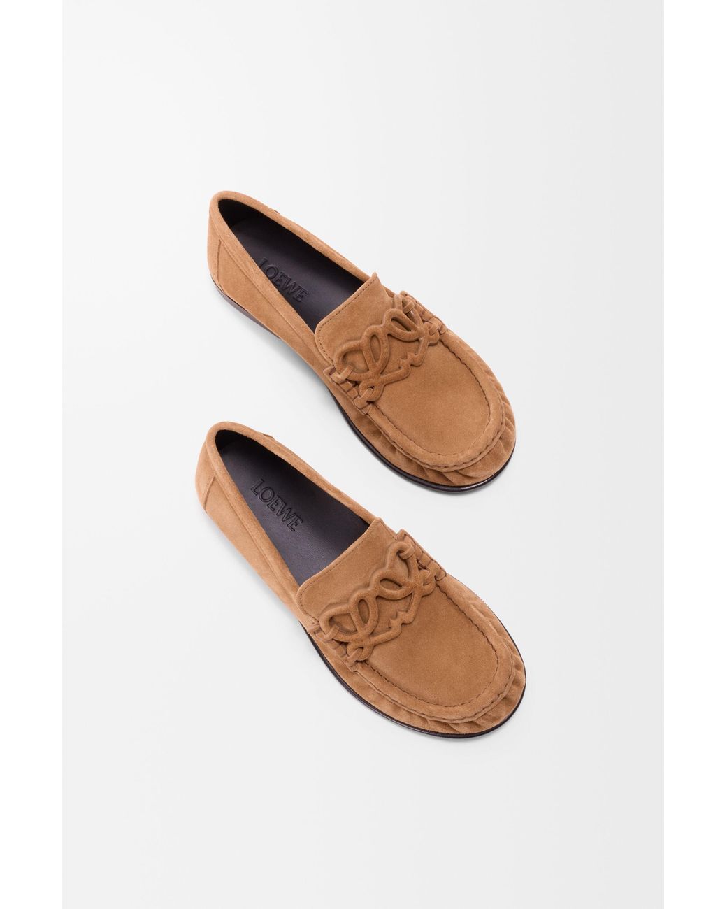 Loewe Brown Round-Toe Loafers