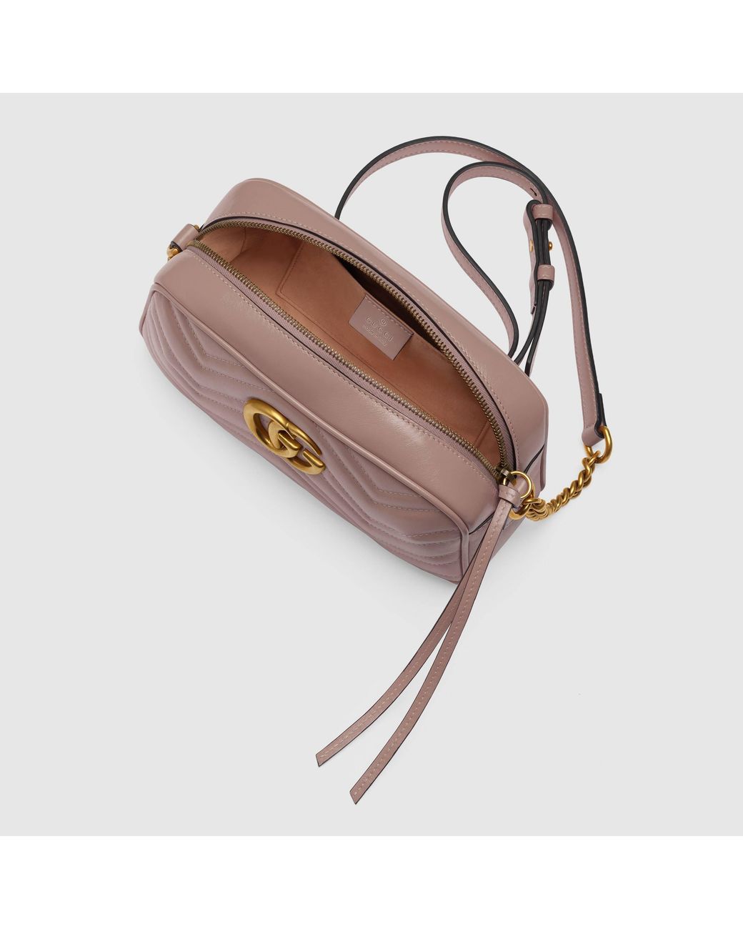 Gucci Brown Gg Marmont Leather Bag