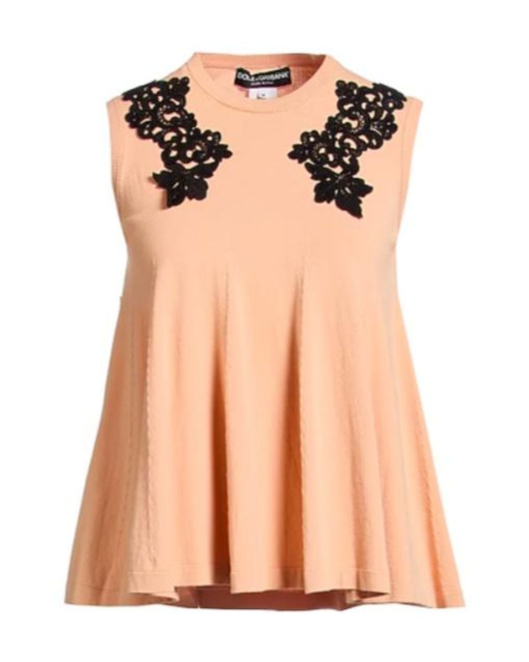 Dolce & Gabbana Pink Solidcolor Sleeveless Knit Top