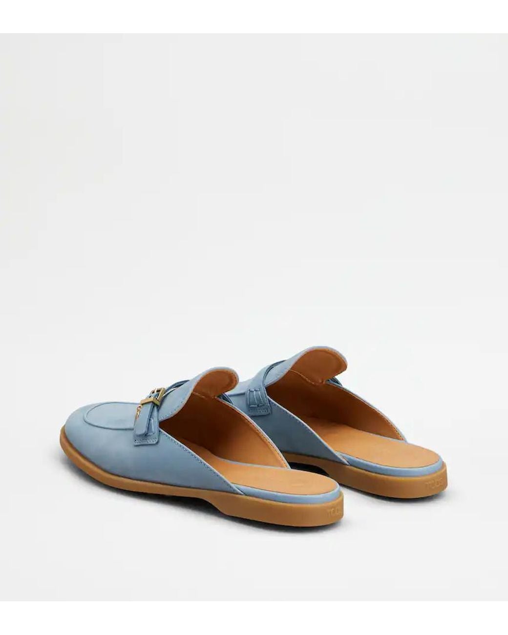 Tod's Blue Leather Mules