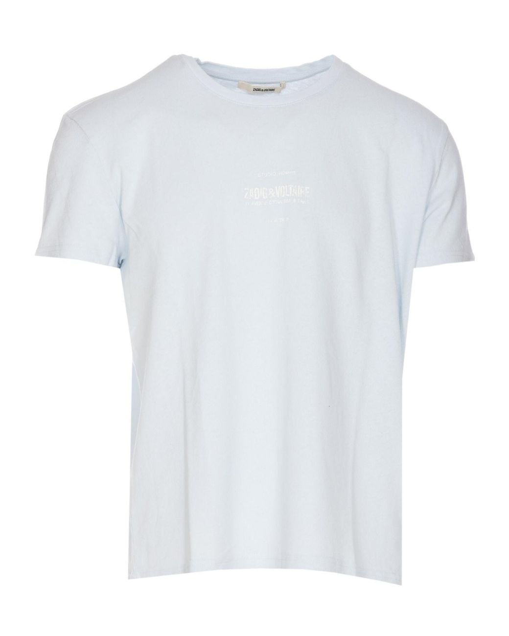 Zadig & Voltaire White Jetty Logo Printed T-Shirt for men