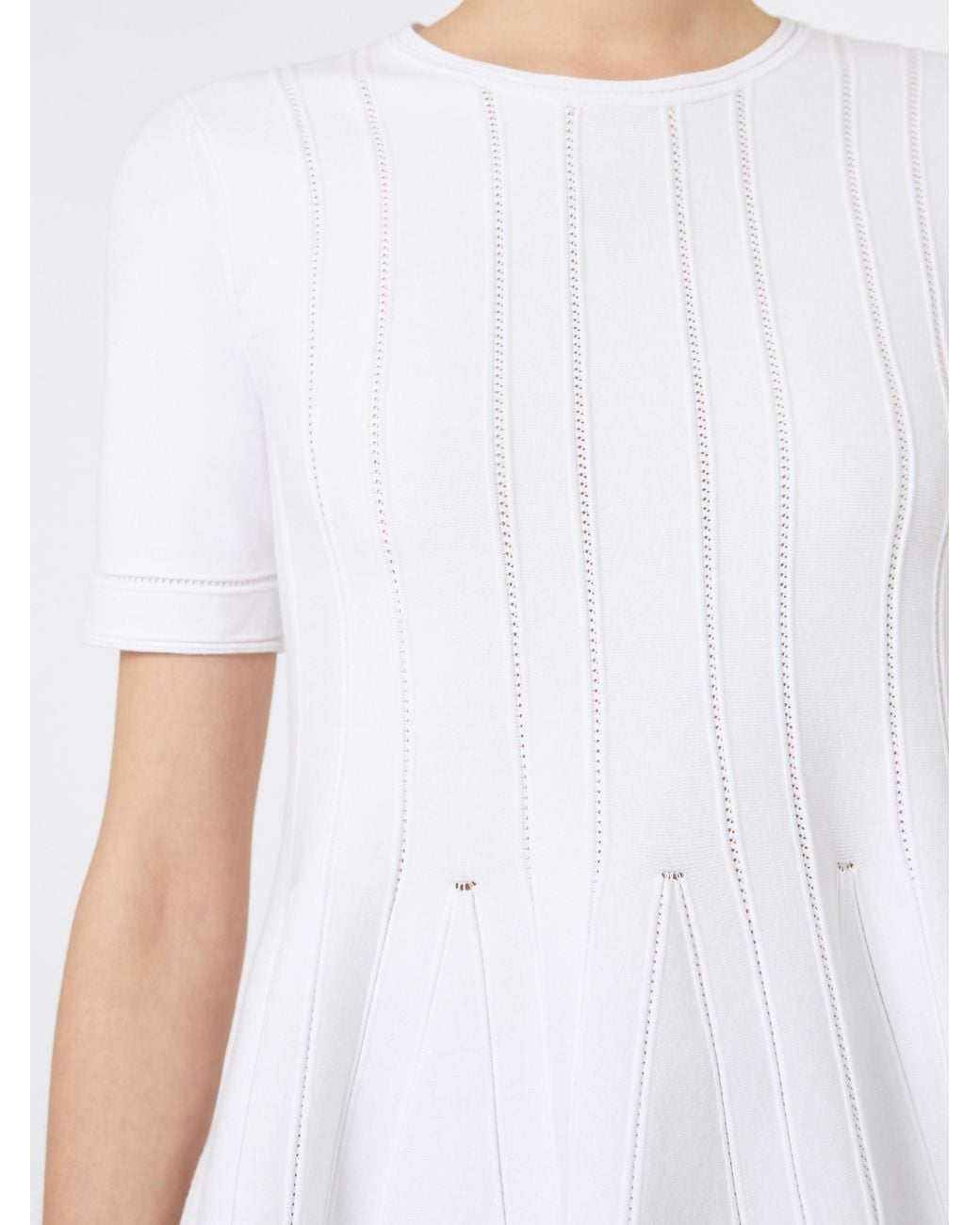 Max Mara White Stretch Viscose Sweater