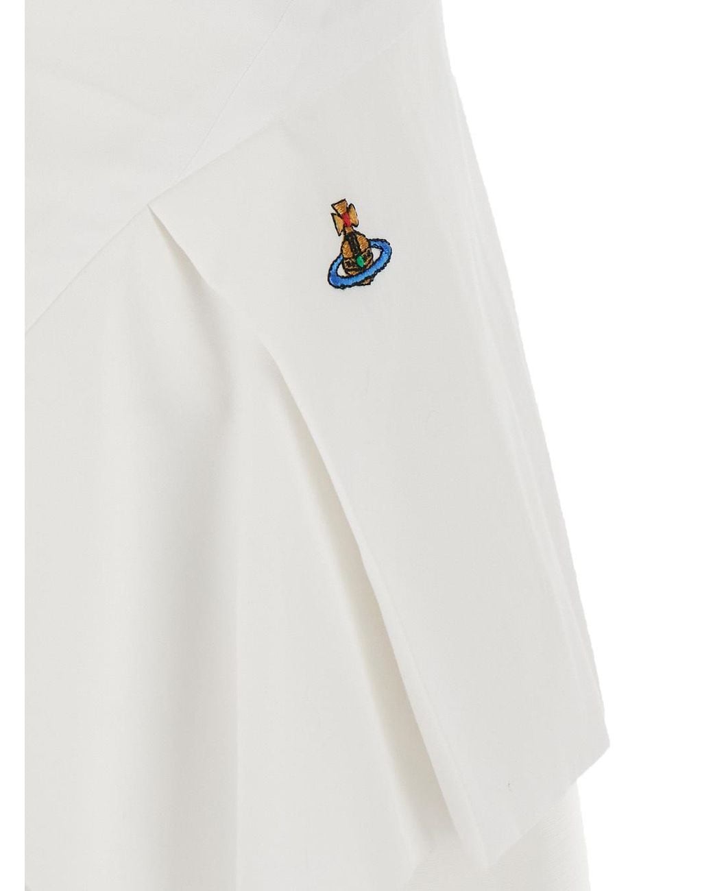 Vivienne Westwood White Square-Neck Button Down Top