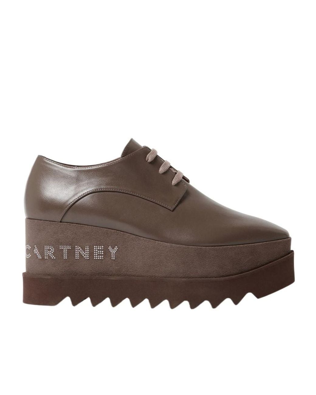 Stella McCartney Brown Elyse Lace-Up Derby Shoes