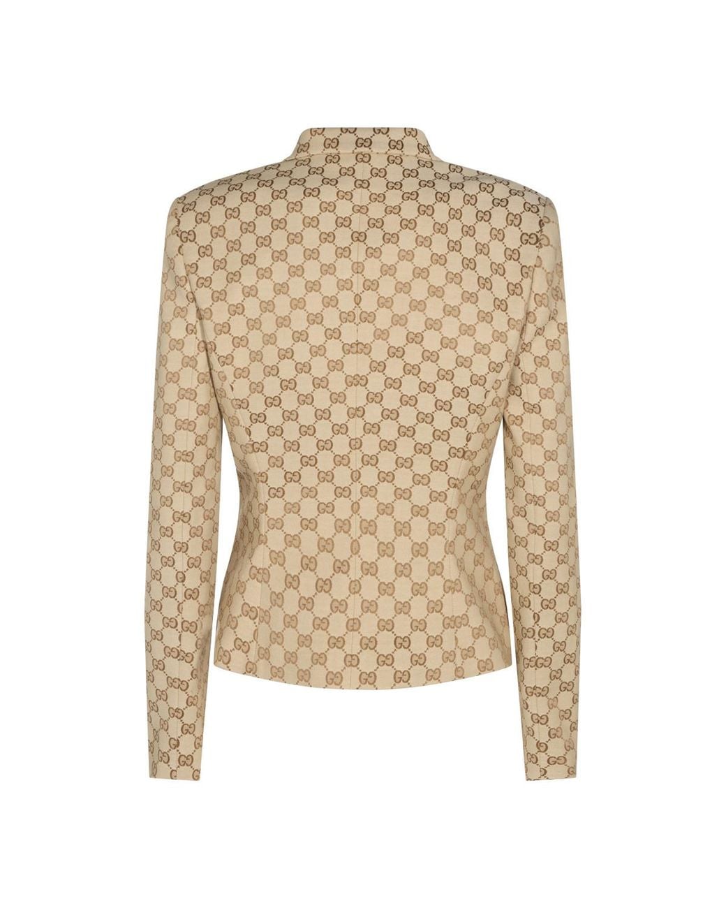 Gucci Natural Monogram Tailored Blazer