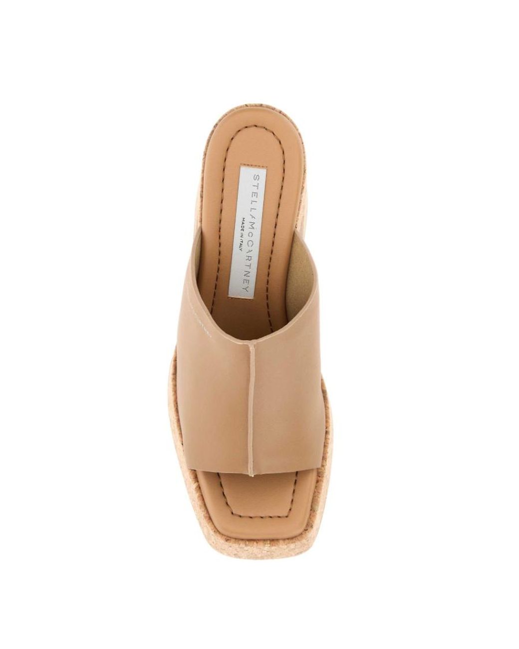 Stella McCartney Brown Logo Printed Platform Sandals