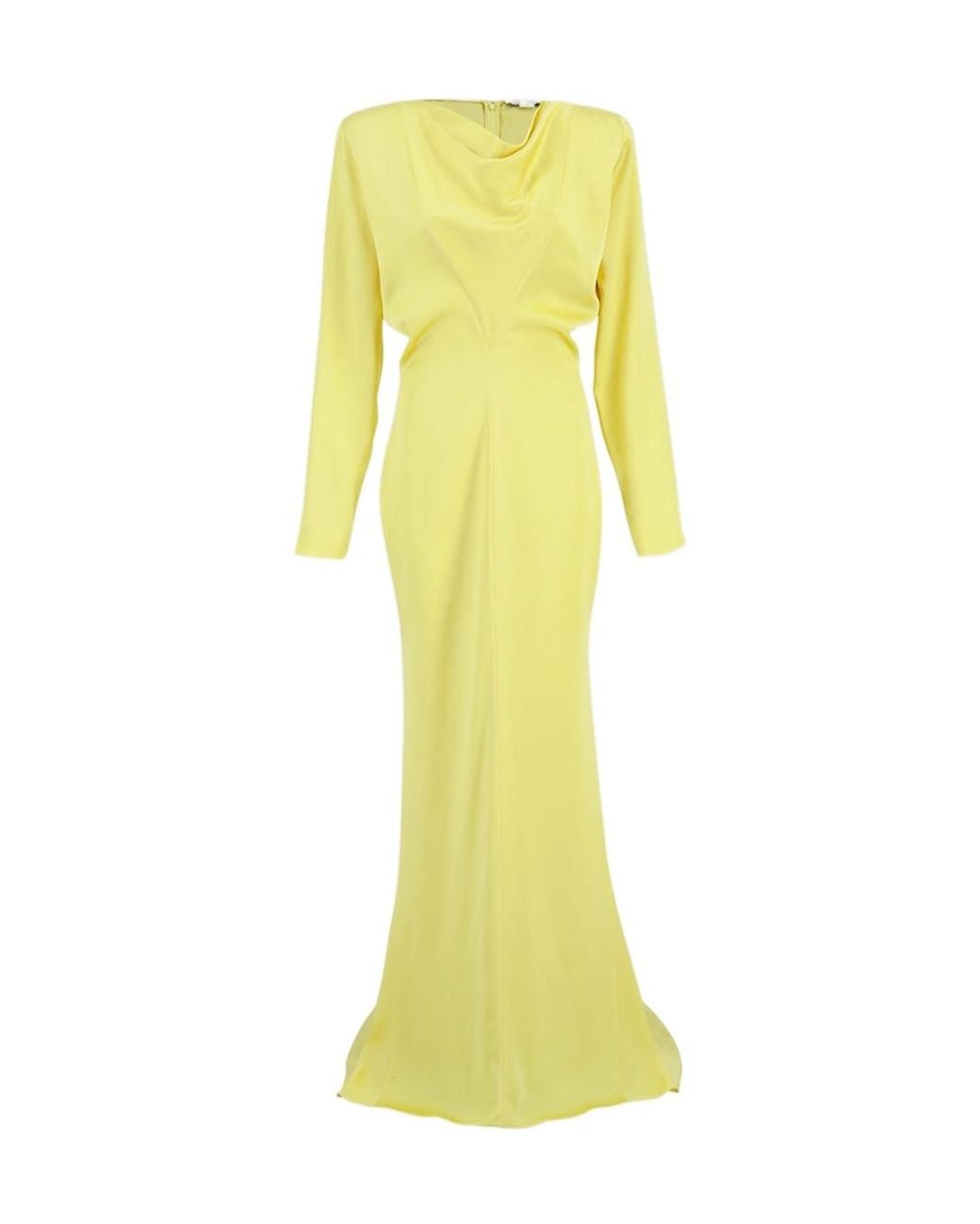 Stella McCartney Yellow Cowl-Neck Maxi Dress