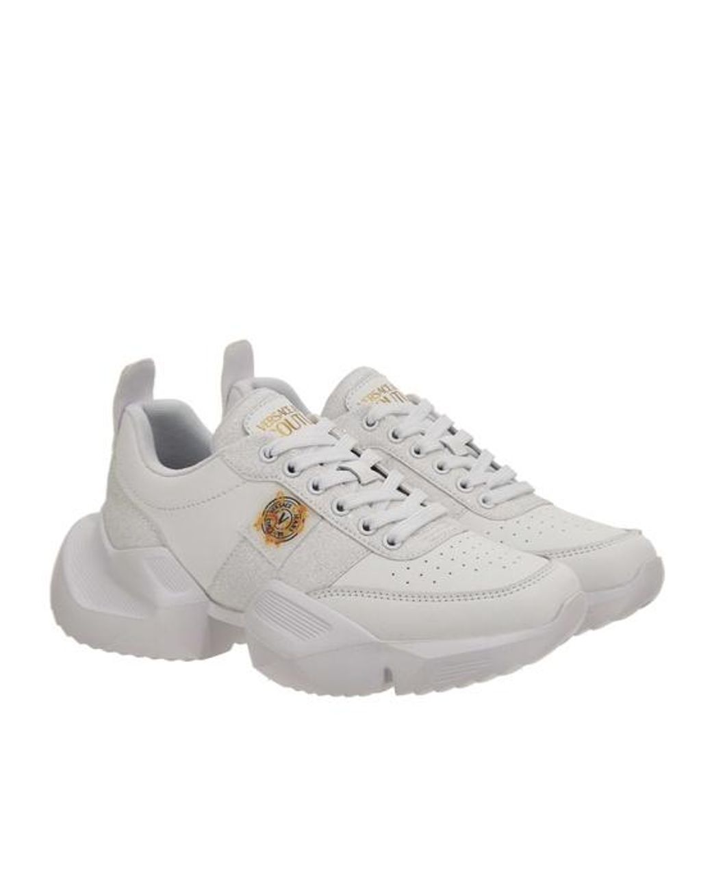 Versace Gray Lace-Up Sneakers
