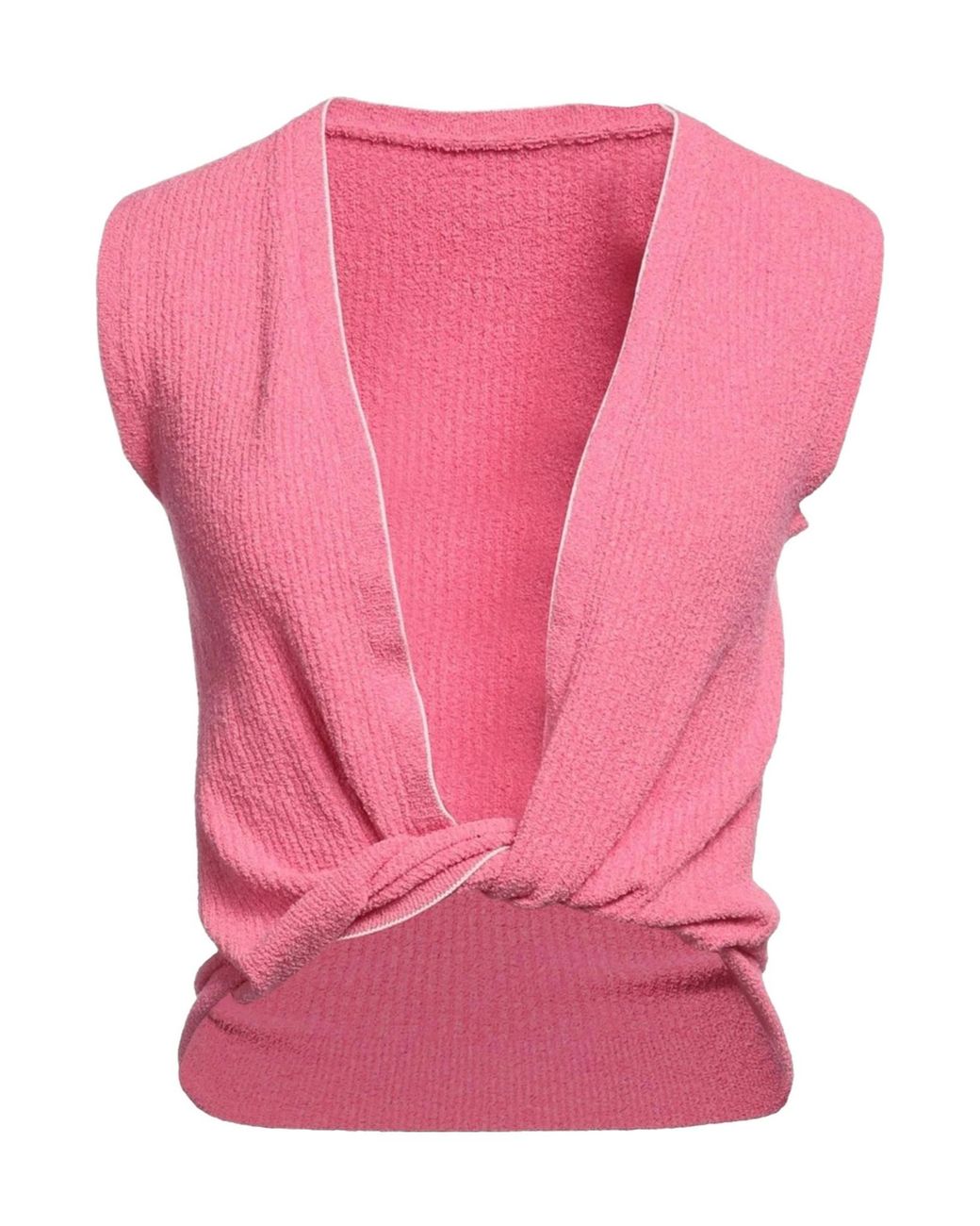 Jacquemus Pink Two-Tone Knitted Top