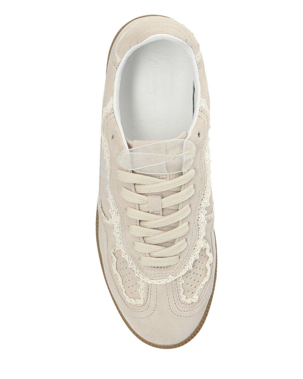 Alohas White Tb.490 Crochet Lace-Up Sneakers