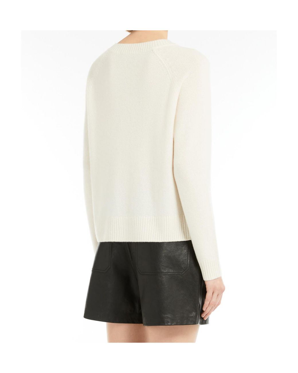 Weekend by Maxmara White Cashmere Yarn Jumper