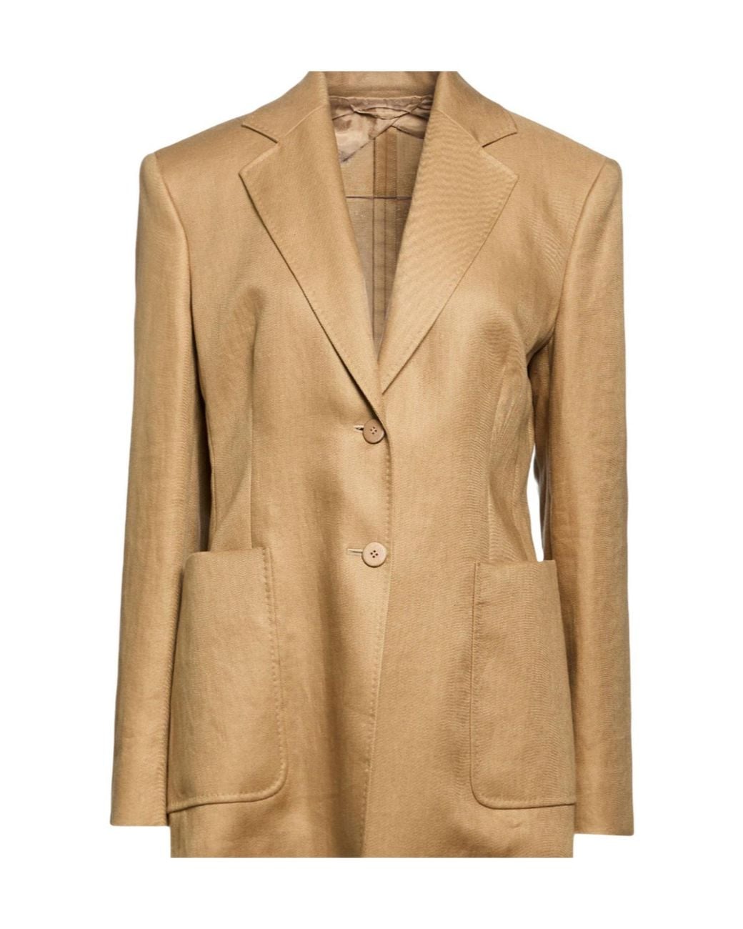 Max Mara Natural Minimalist Linen Blazer for men