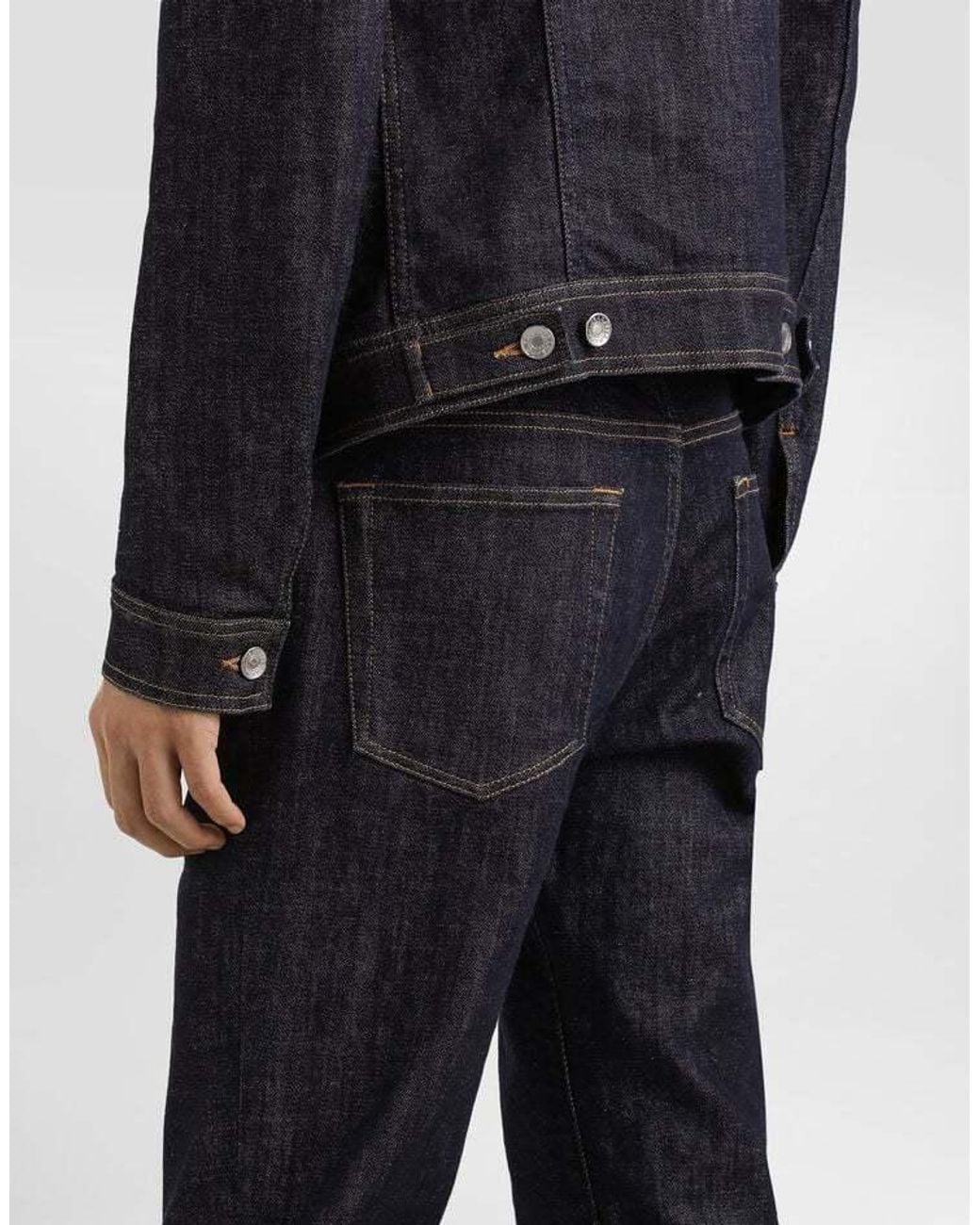 Dolce & Gabbana Blue Heraldic Patch Skinny Jeans for men