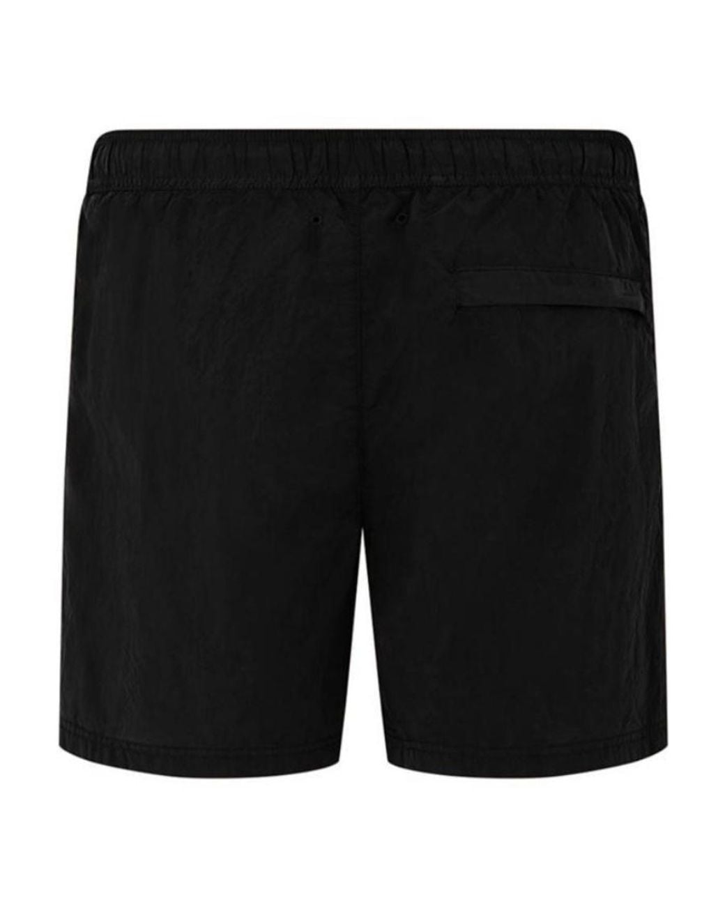 Stone Island Black Logo Swimming Trunks for men
