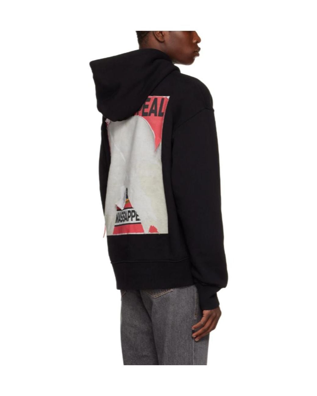 DIESEL Black Logo Embroidered Drawstring Hoodie for men