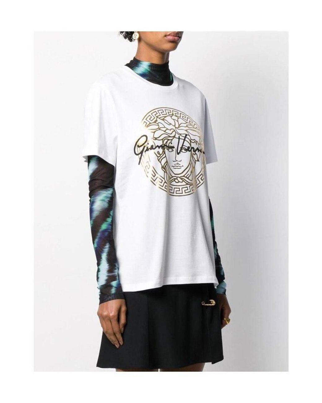 Versace White Medusa Signature Print T-Shirt