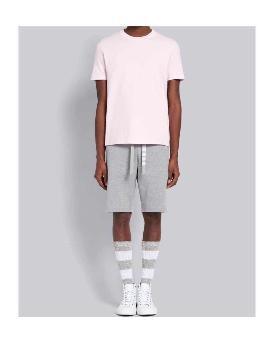 Thom Browne Pink Classic Pique 4-Bar T-Shirt for men