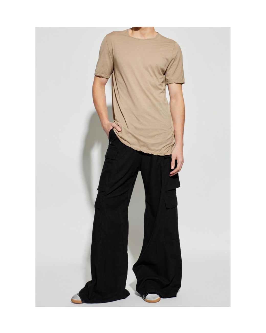 Rick Owens Natural Crewneck Level T-Shirt for men