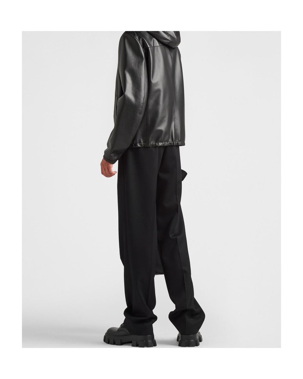 Prada Black Reversible Hooded Jacket for men