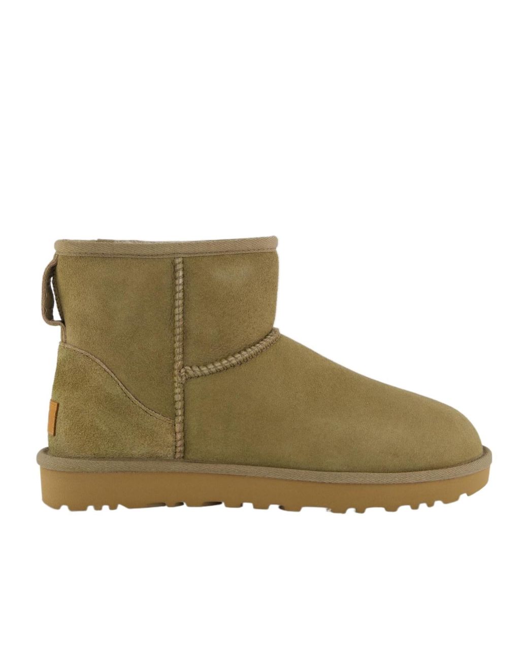 Ugg Green Classic Mini Ii Logo-Patch Ankle Boots