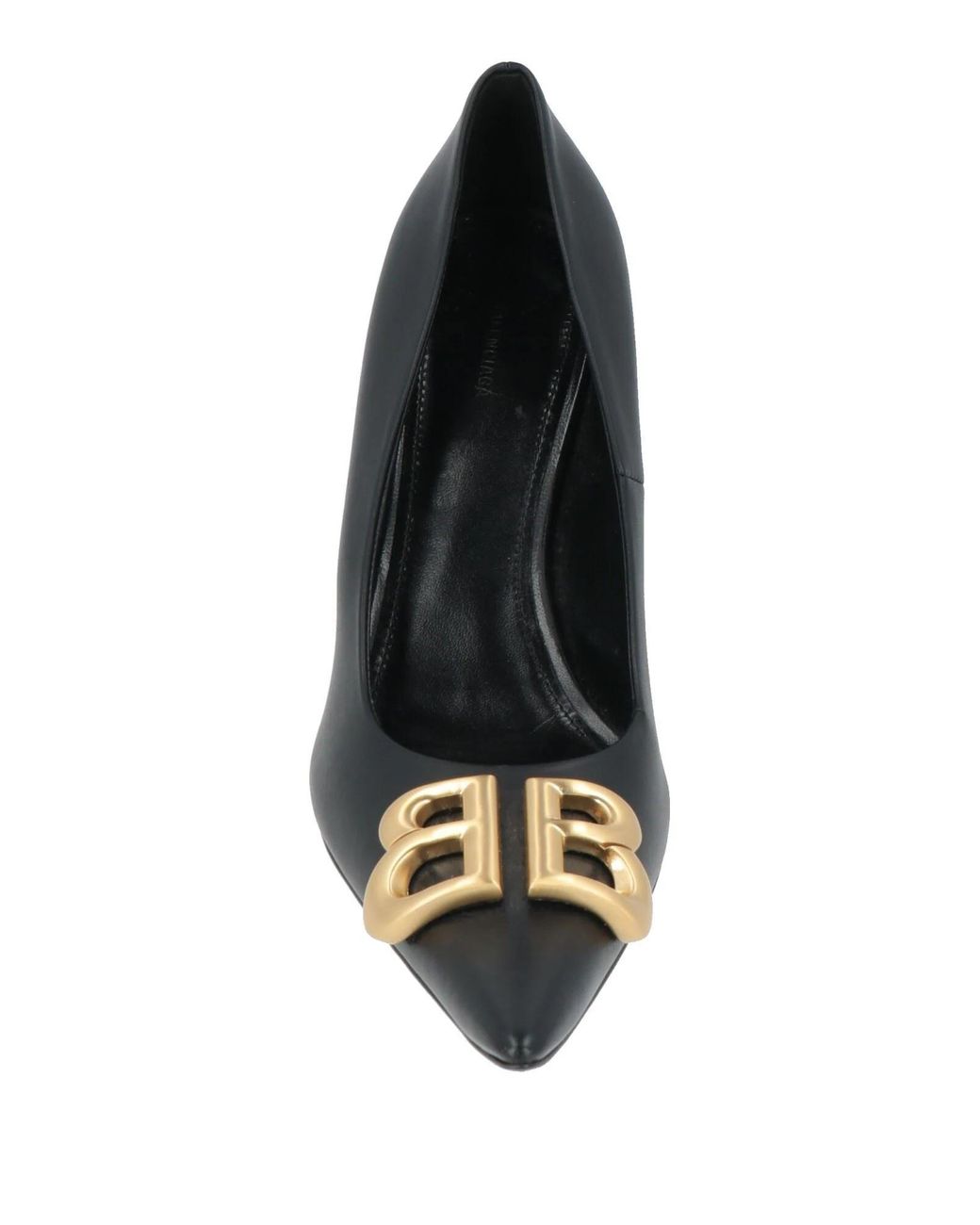 Balenciaga Black Leather Pointed-Toe Stiletto Heels