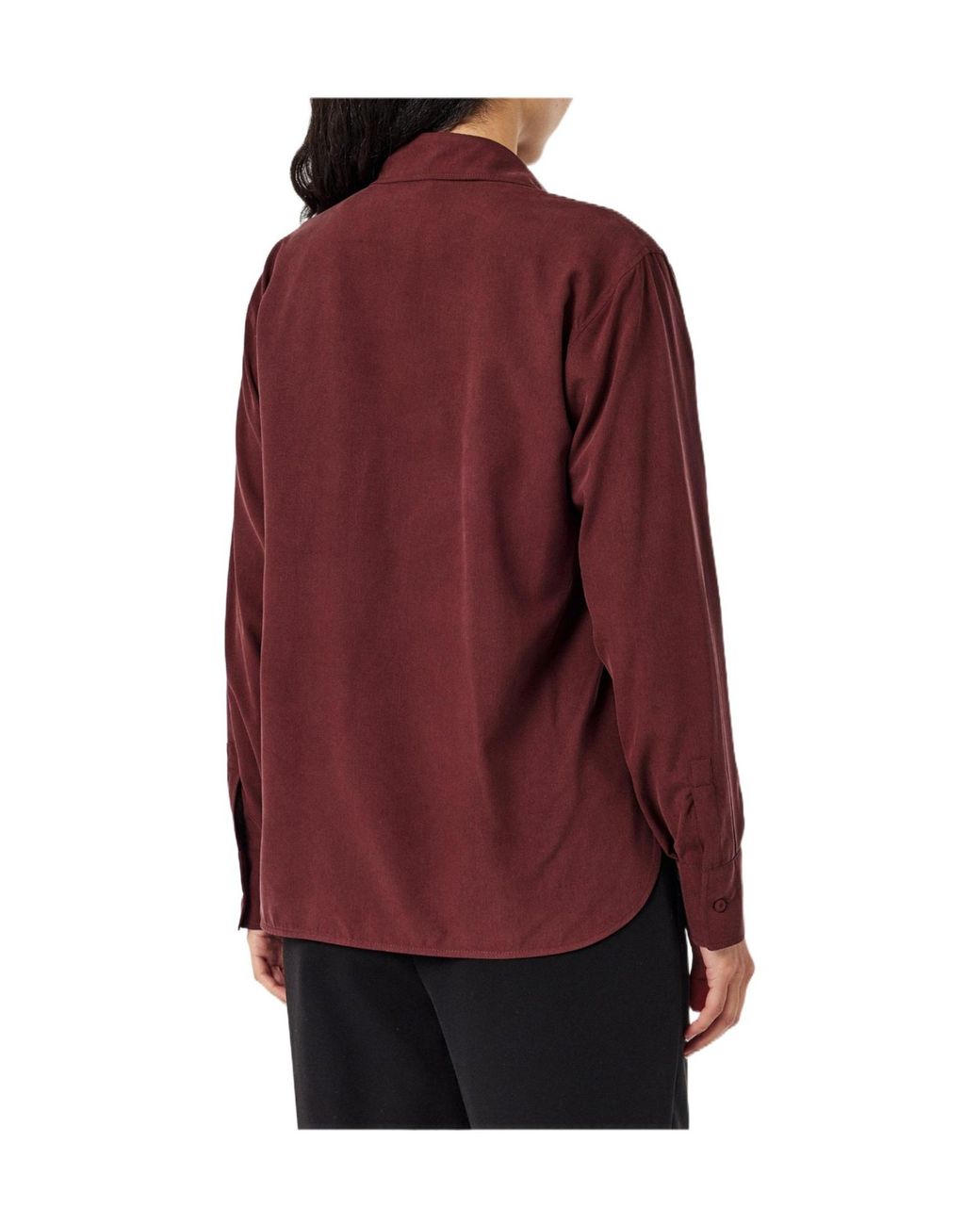 Max Mara Red Mirko Long-Sleeve Plain Shirt