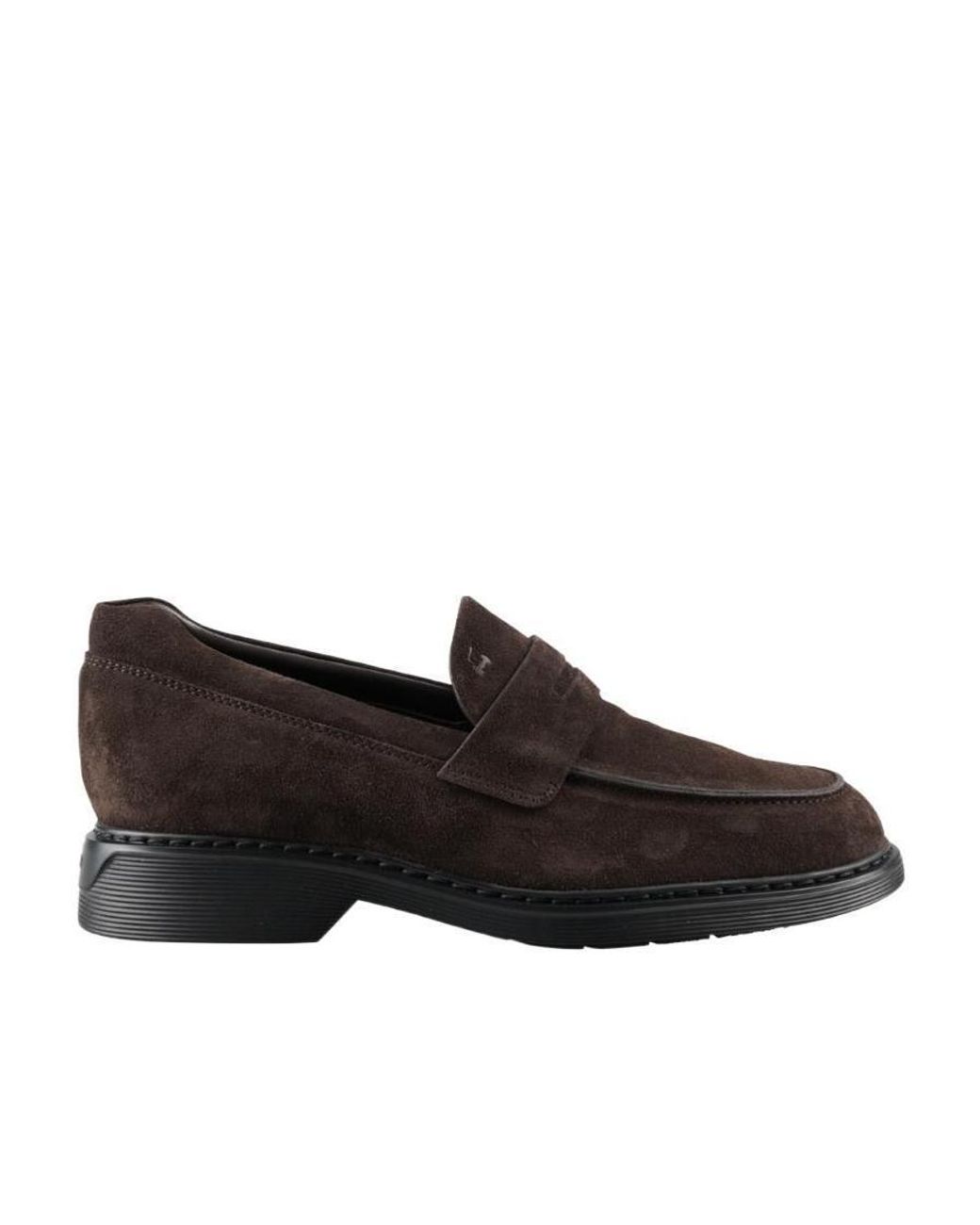 Hogan Black H576 Almond-Toe Loafers for men