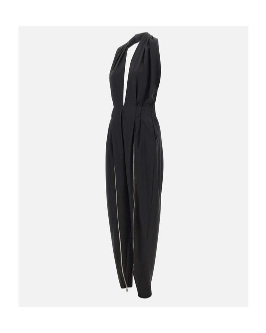 Coperni Black Double Zip Halterneck Jumpsuit
