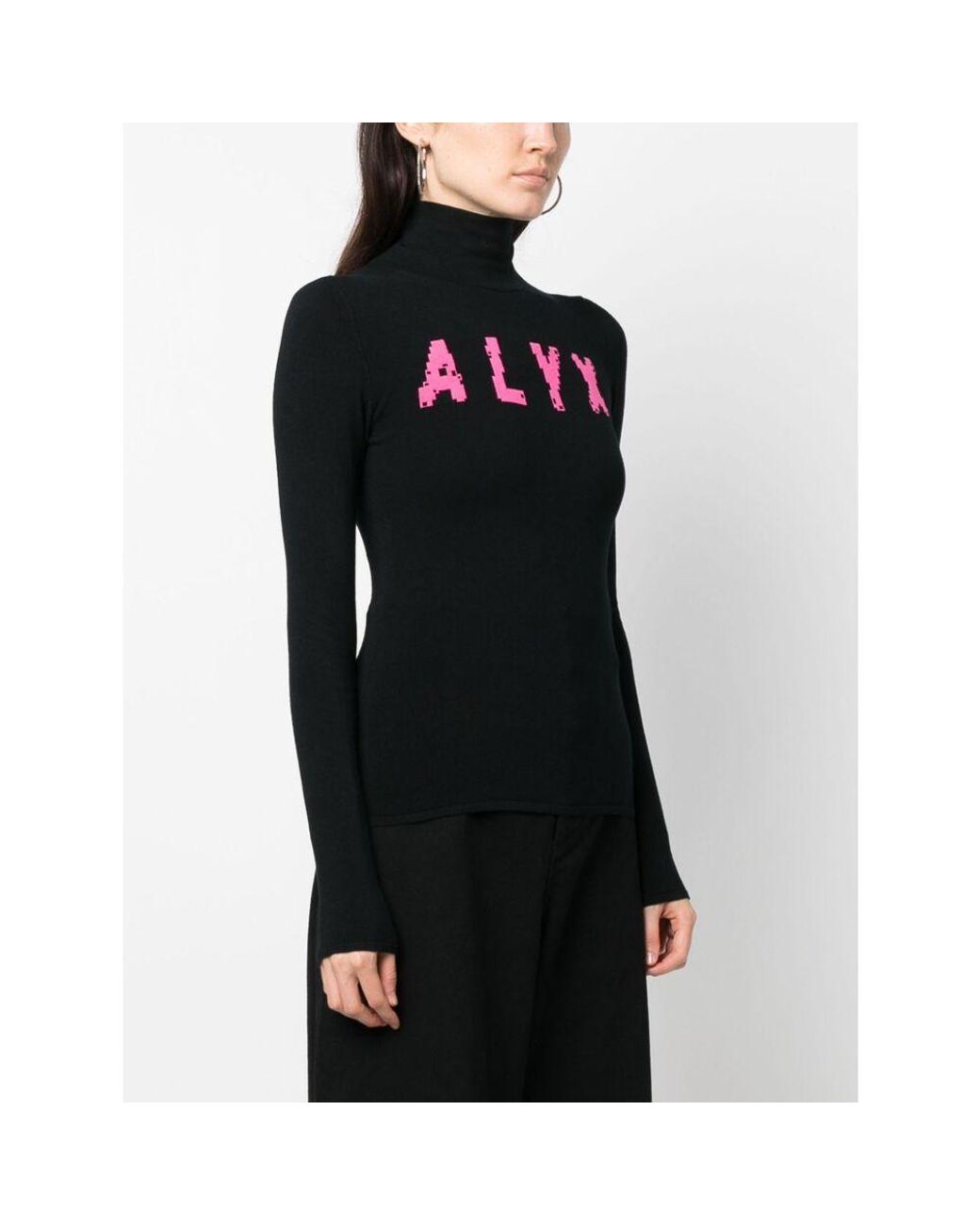 1017 ALYX 9SM Black 1017 9Sm Logo Intarsia Turtleneck Jumper