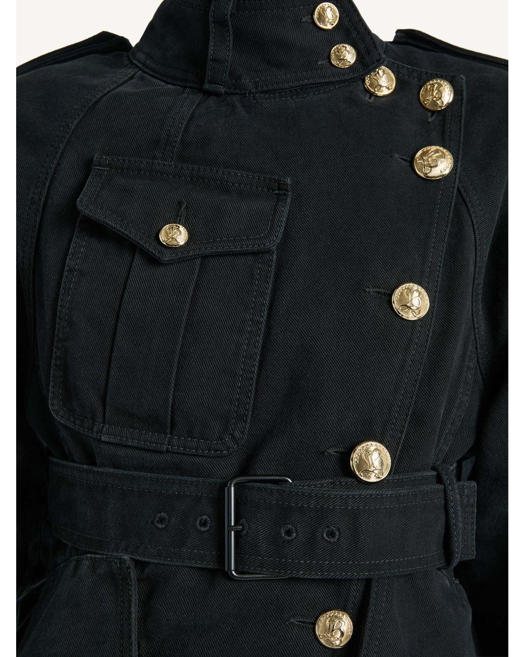 Balmain Black Denim Signature Jacket