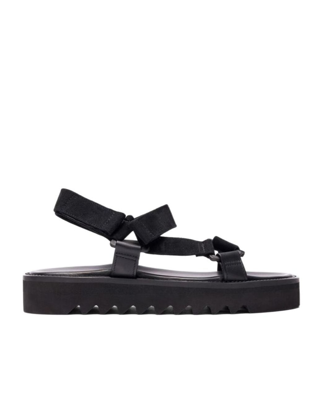 Scarosso Black Round-Toe Sandals for men
