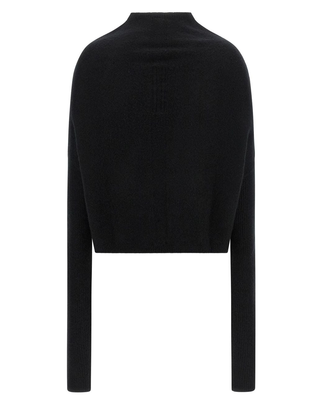 Rick Owens Black Tower Ls Crater High-Neck Sweater